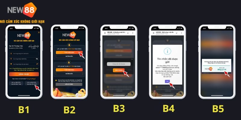 quên mật khẩu New88 Hướng dẫn cách lấy lại mật khẩu qua địa chỉ email